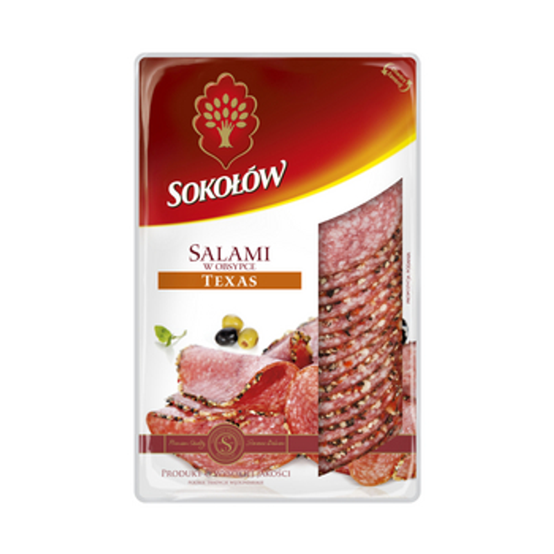 Salami texas plastry 100 g Salami z Dębicy